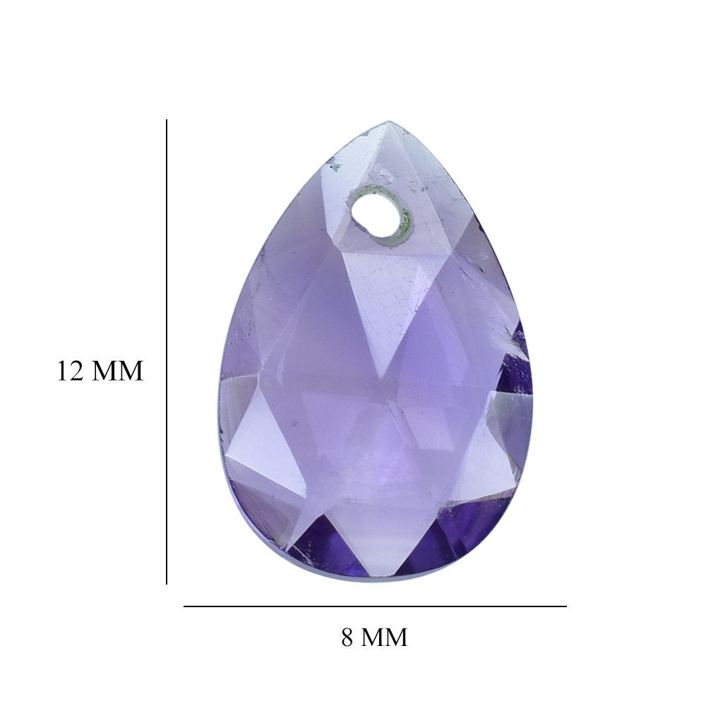 AFRICAN AMETHYST ROSE CUT BRIOLETTE PEAR (AA/SI) 12X8MM 2.03 Cts.