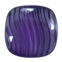 AFRICAN AMETHYST (AAA) LENTIL CUSHION WITH ONE SIDE CARVING 12MM 5.55 Cts.