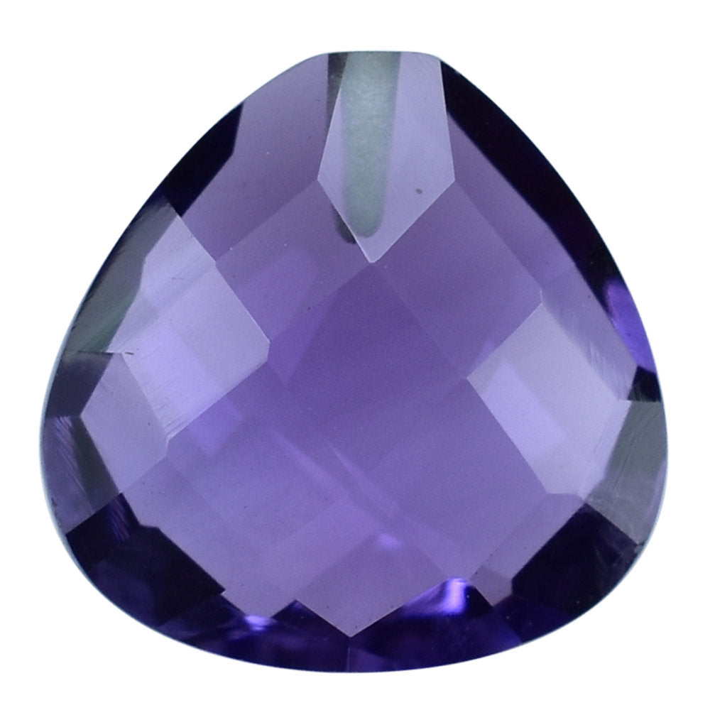 AFRICAN AMETHYST BRIOLETTE HEART (HALF DRILL 0.80MM) (AA/CLEAN) 10MM 3.28 Cts.