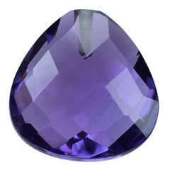 AFRICAN AMETHYST BRIOLETTE HEART (HALF DRILL 0.80MM) (AA/CLEAN) 10MM 3.28 Cts.