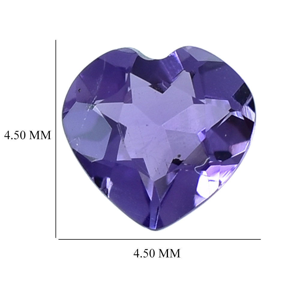 AFRICAN AMETHYST CUT HEART 4.50MM (AA) 0.27 Cts.