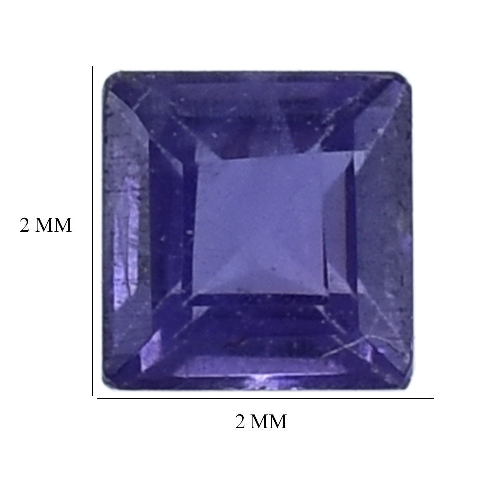 AFRICAN AMETHYST CUT SQUARE 2MM 0.09 Cts.