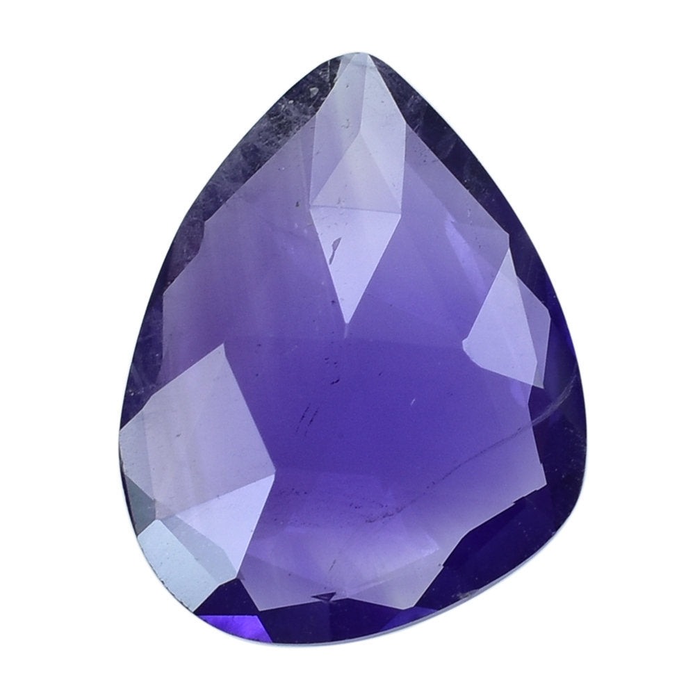 AFRICAN AMETHYST ROSE CUT BACK IRREGULAR PEAR 13.50X10.50MM 3.01 Cts.