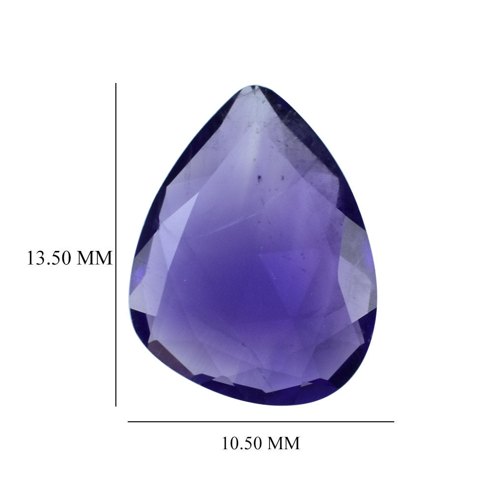 AFRICAN AMETHYST ROSE CUT BACK IRREGULAR PEAR 13.50X10.50MM 3.01 Cts.