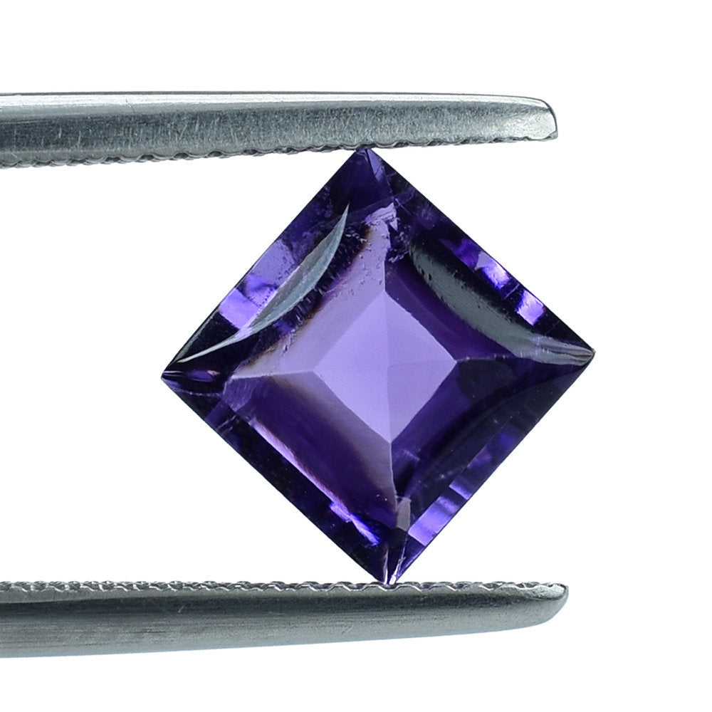 AFRICAN AMETHYST BUFFTOP SQUARE (AA/SI) 8MM 2.55 Cts.