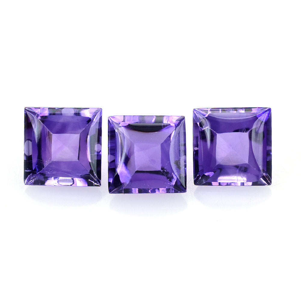 AFRICAN AMETHYST BUFFTOP SQUARE (AA/SI) 8MM 2.55 Cts.