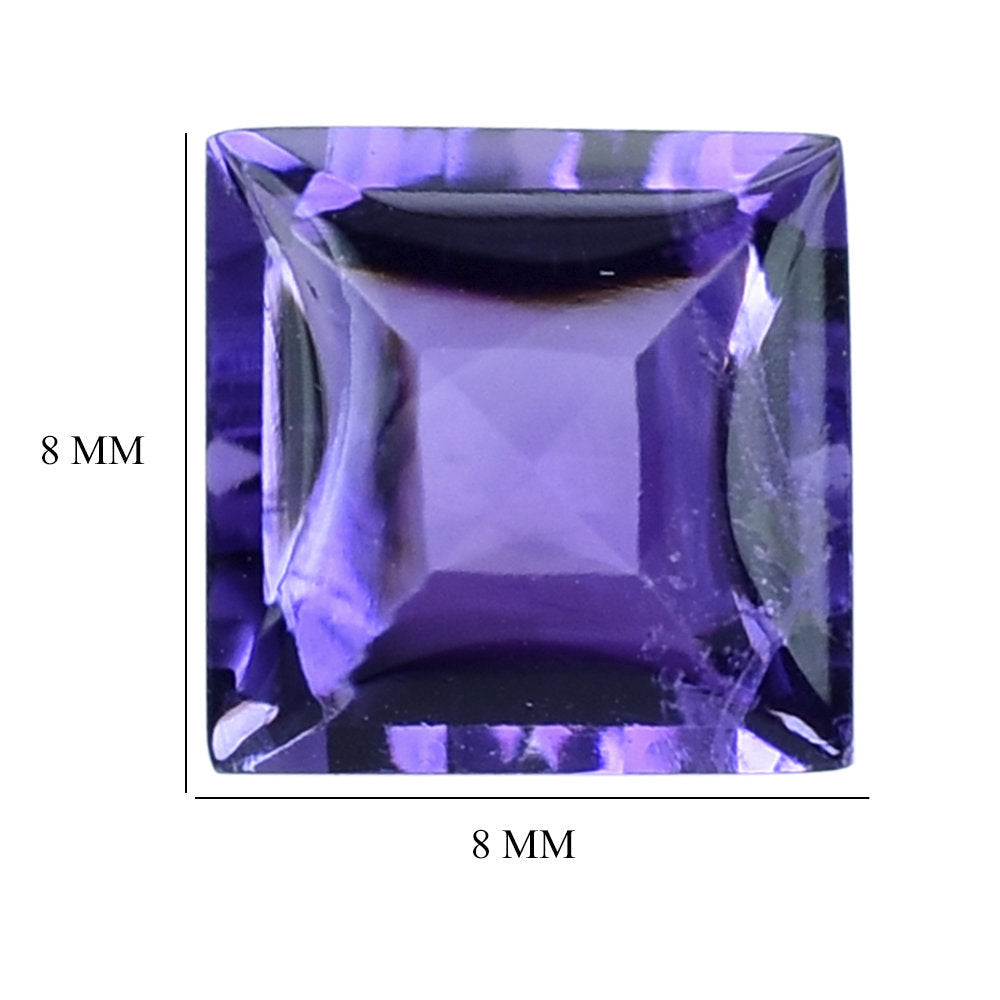 AFRICAN AMETHYST BUFFTOP SQUARE (AA/SI) 8MM 2.55 Cts.