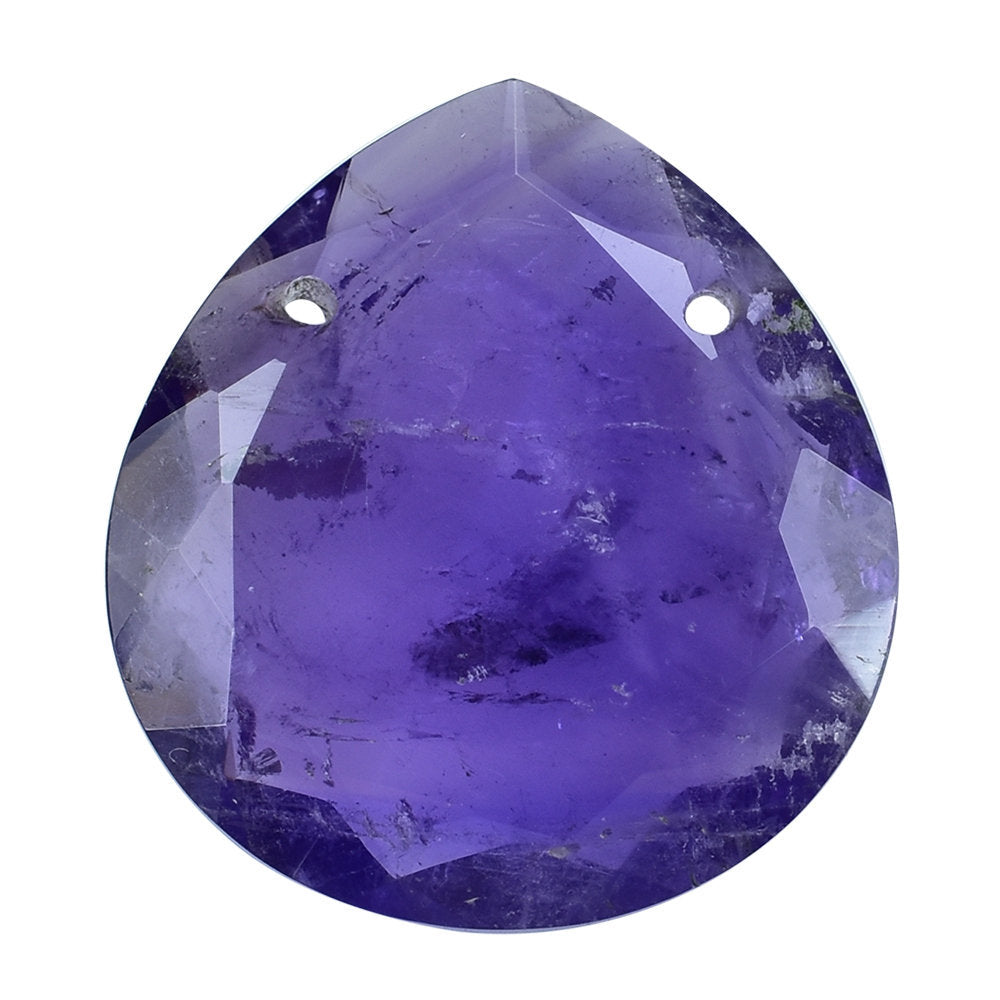 AFRICAN AMETHYST BOTH SIDE TABLE CUT PEAR (TWO FULL DRILL 1.00MM) (AAA/HI) 21X19.45MM 13.02 Cts.