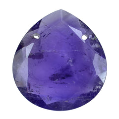 AFRICAN AMETHYST BOTH SIDE TABLE CUT PEAR (TWO FULL DRILL 1.00MM) (AAA/HI) 21X19.45MM 13.02 Cts.