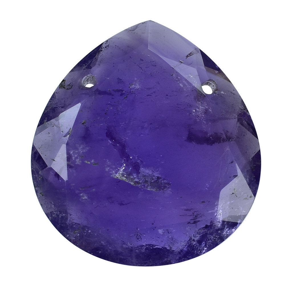 AFRICAN AMETHYST BOTH SIDE TABLE CUT PEAR (TWO FULL DRILL 1.00MM) (AAA/HI) 21X19.45MM 13.02 Cts.