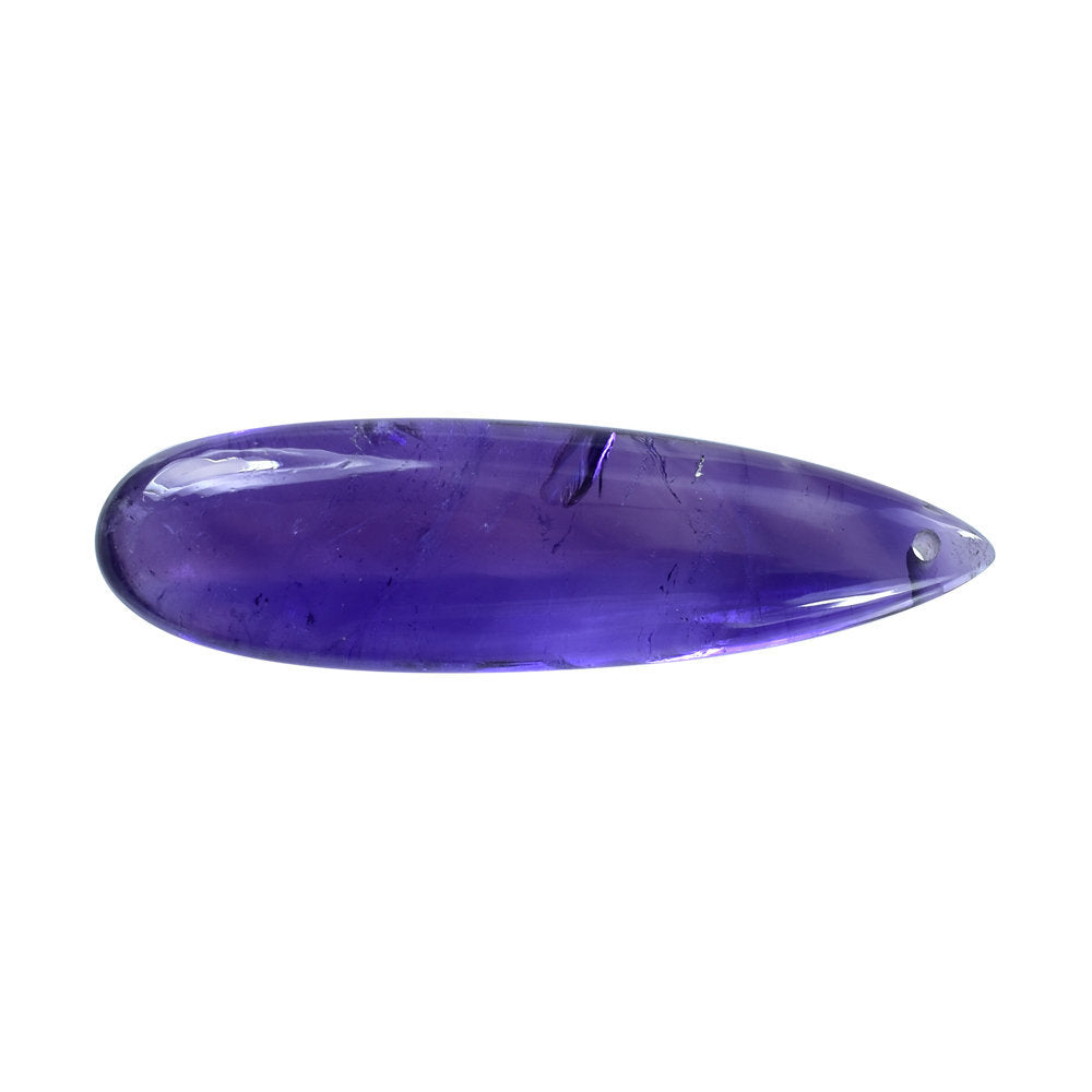 AFRICAN AMETHYST LENTIL PEAR (FULL DRILL 0.90MM) (AAA/HI) 35X10MM 17.44 Cts.