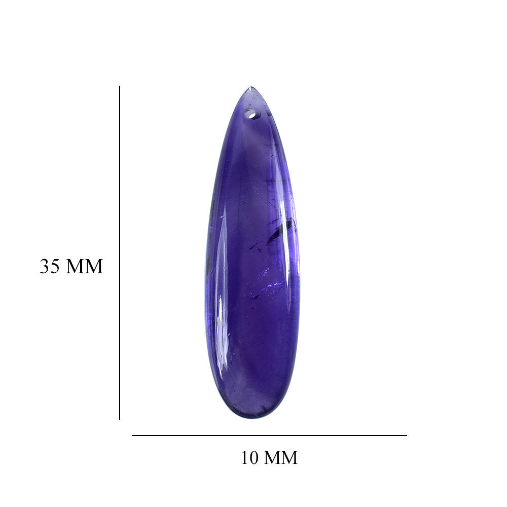 AFRICAN AMETHYST LENTIL PEAR (FULL DRILL 0.90MM) (AAA/HI) 35X10MM 17.44 Cts.