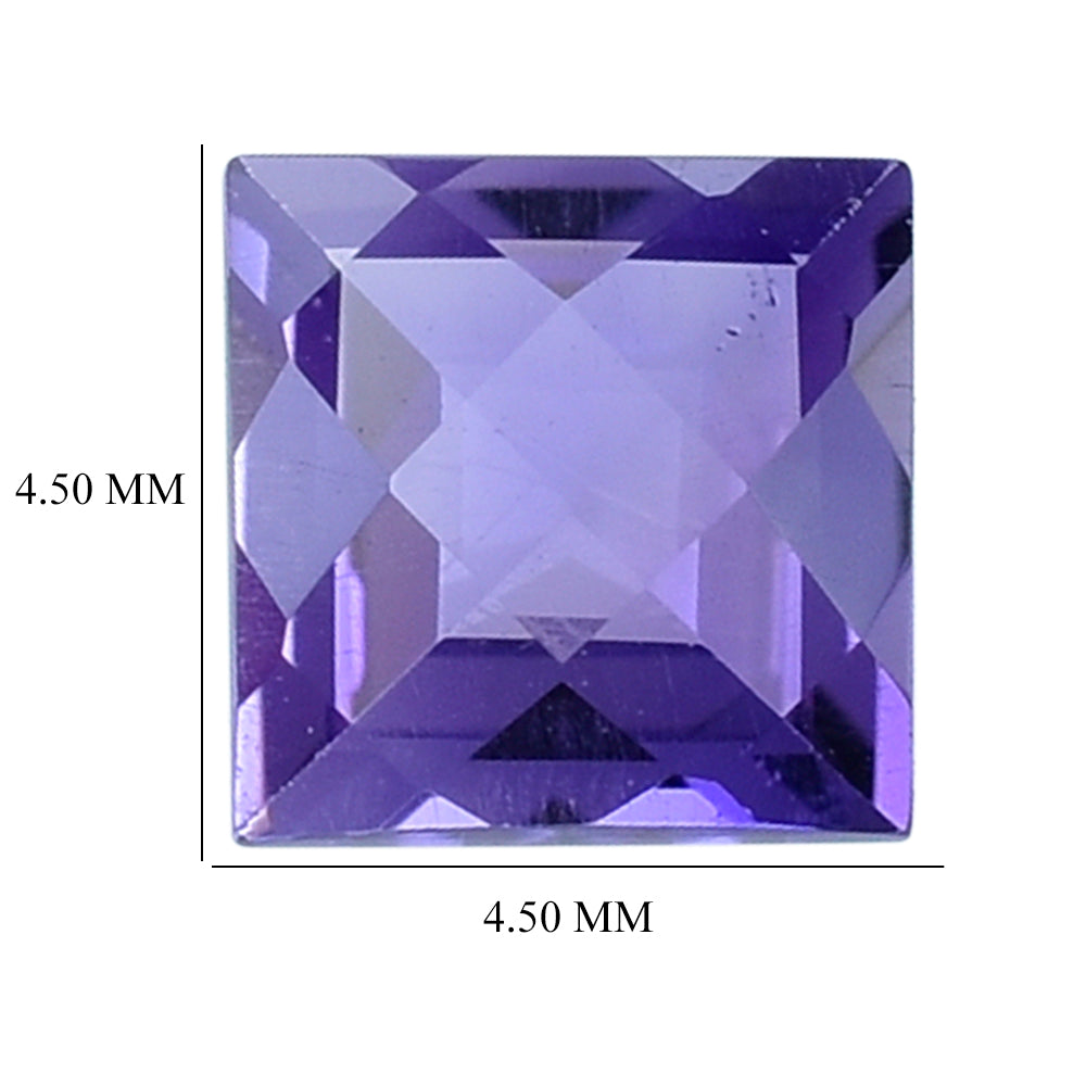 AFRICAN AMETHYST CHECKER CUT SQUARE 4.50MM 0.49 Cts.