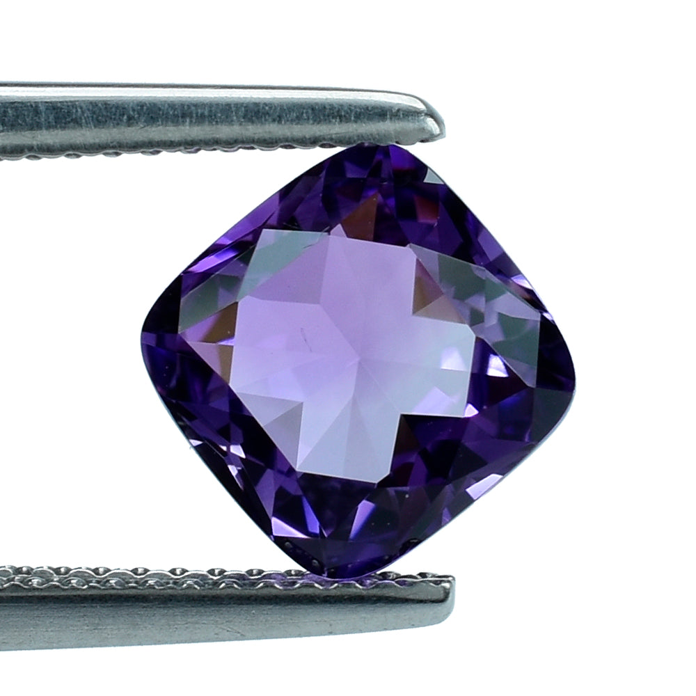 AFRICAN AMETHYST PRINCESS CUT CUSHION 8.00MM 2.04 Cts.