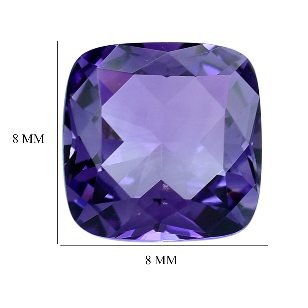 AFRICAN AMETHYST PRINCESS CUT CUSHION 8.00MM 2.04 Cts.