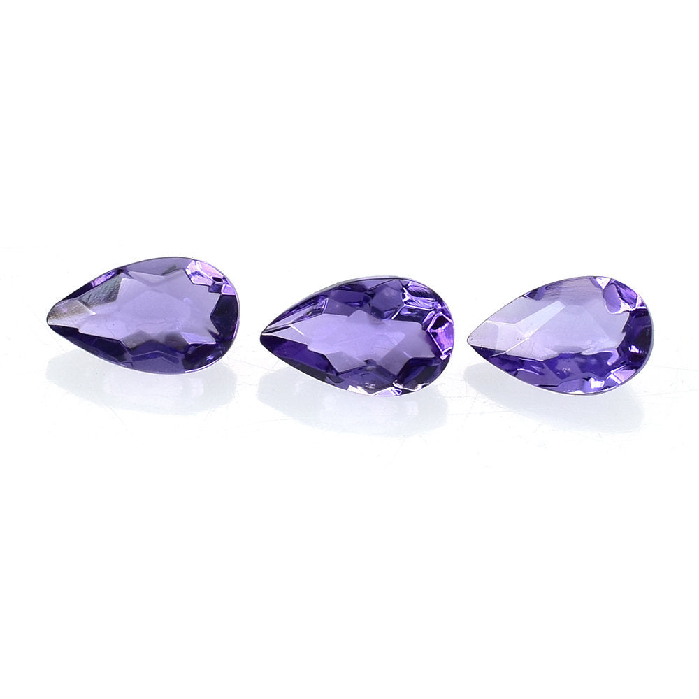 AFRICAN AMETHYST CHECKER CUT PEAR (AA) 5X3MM 0.22 Cts.