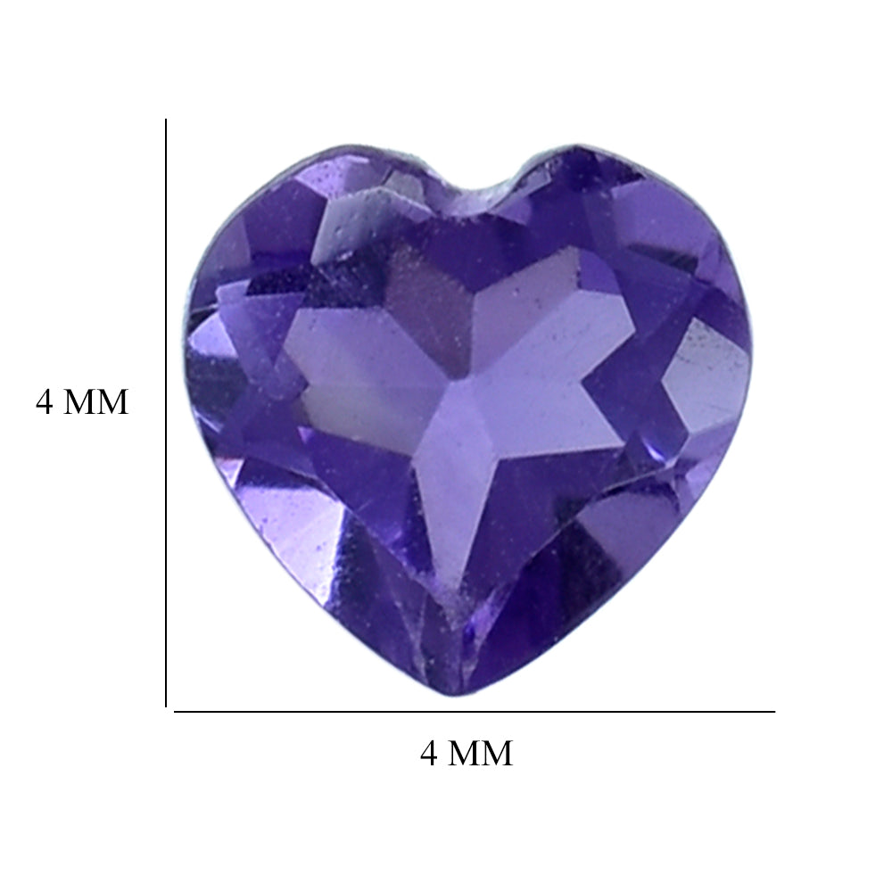 AFRICAN AMETHYST CUT HEART 4.00MM 0.20 Cts.