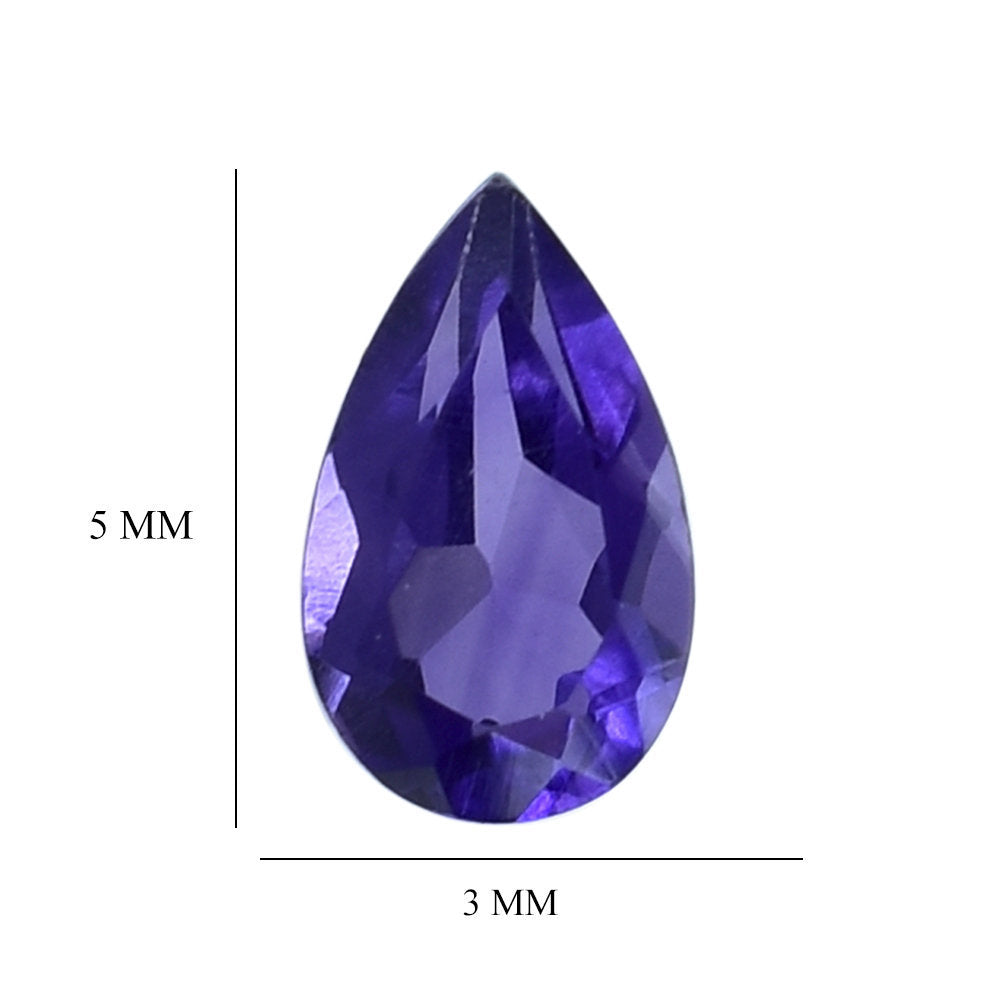 AFRICAN AMETHYST CUT PEAR (AA) 5X3MM 0.20 Cts.