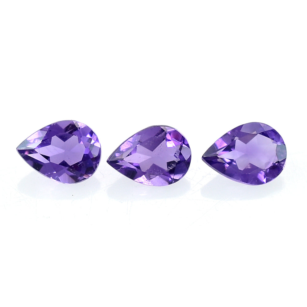 AFRICAN AMETHYST CUT PEAR (AA) 4X3MM 0.13 Cts.