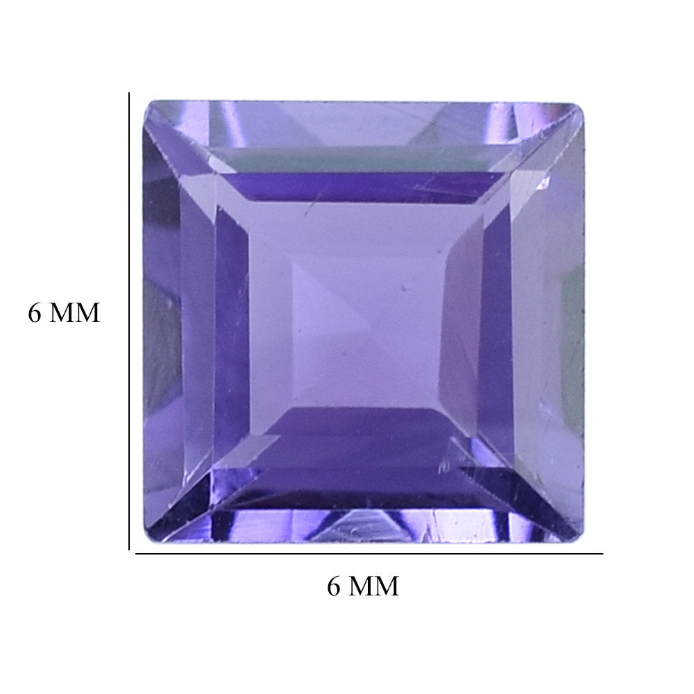 AFRICAN AMETHYST CUT SQUARE 6.00MM 1.03 Cts.