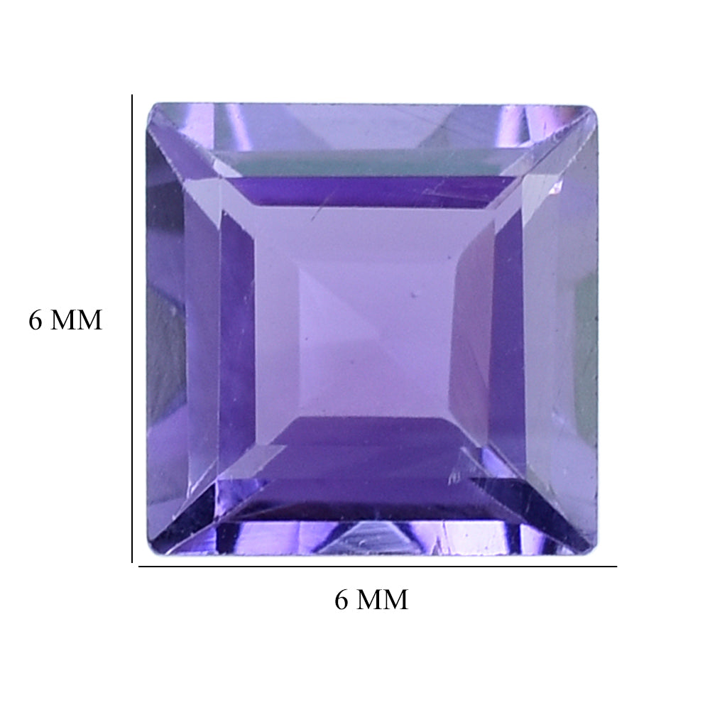 AFRICAN AMETHYST CUT SQUARE 6.00MM 1.03 Cts.