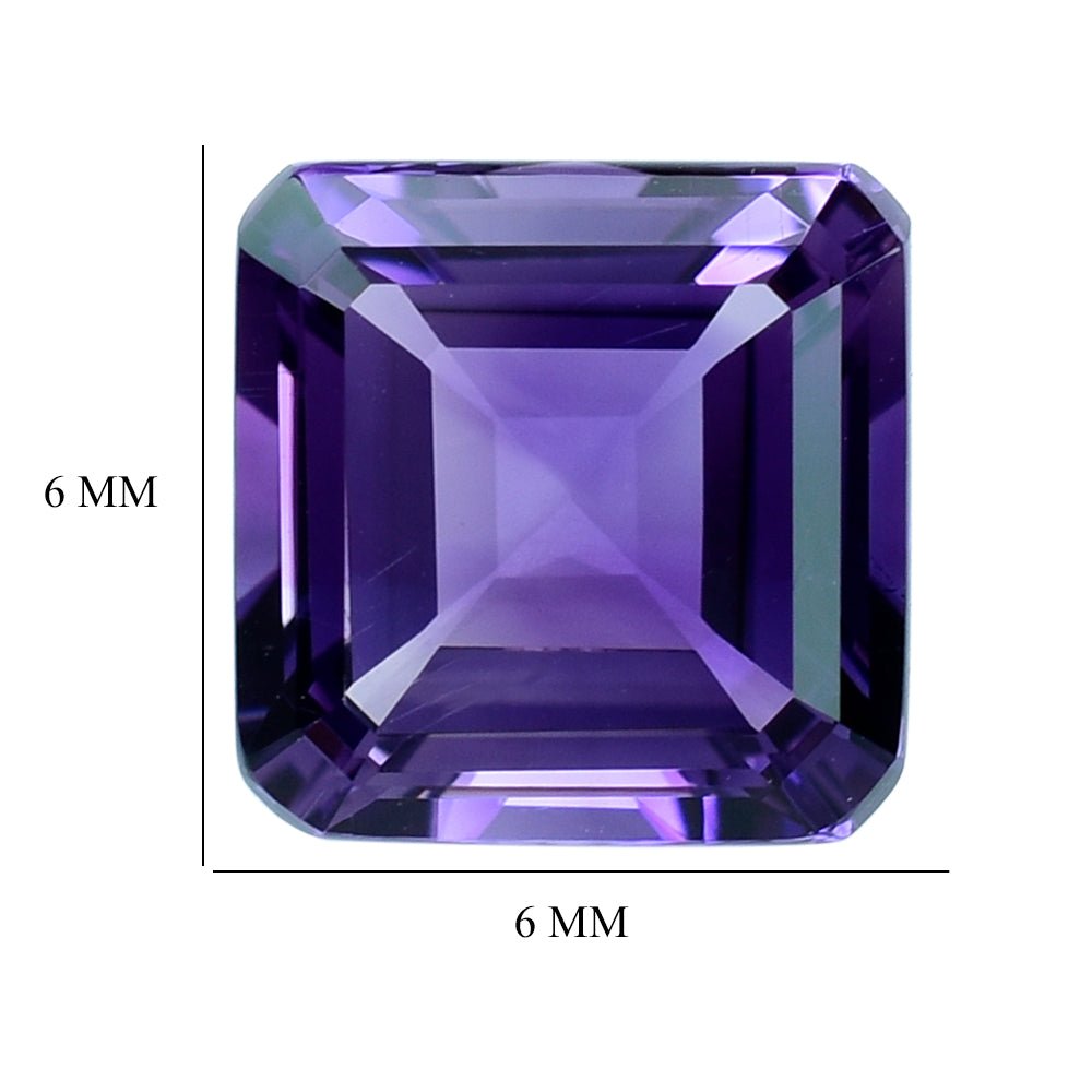 AFRICAN AMETHYST CUT SQUARE - OCTAGON (AAA) 9.00MM 3.35 Cts.