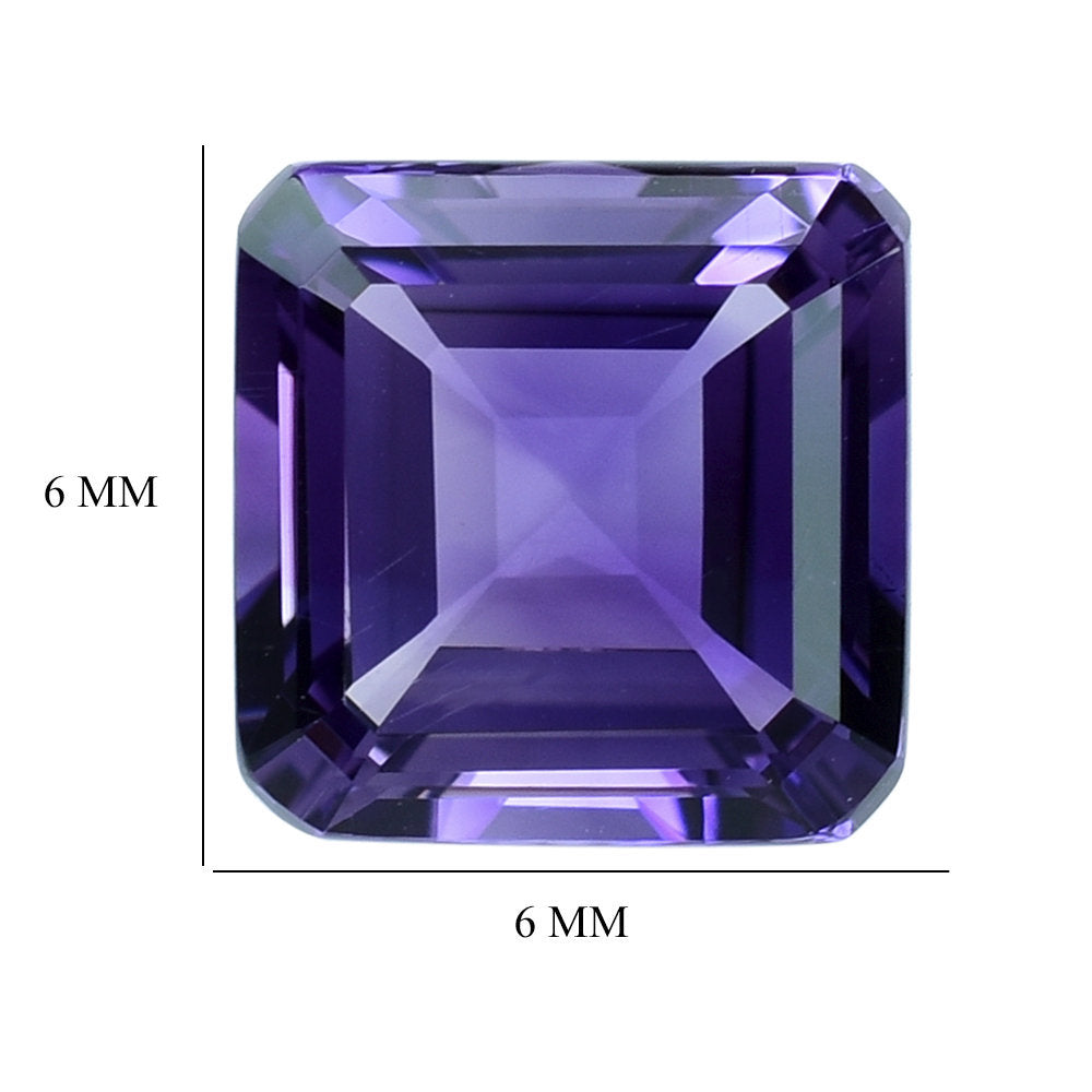 AFRICAN AMETHYST CUT SQUARE - OCTAGON (AAA) 9.00MM 3.35 Cts.