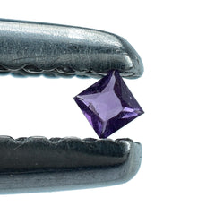 AFRICAN AMETHYST PRINCESS CUT SQUARE 1.25MM 0.01 Cts.