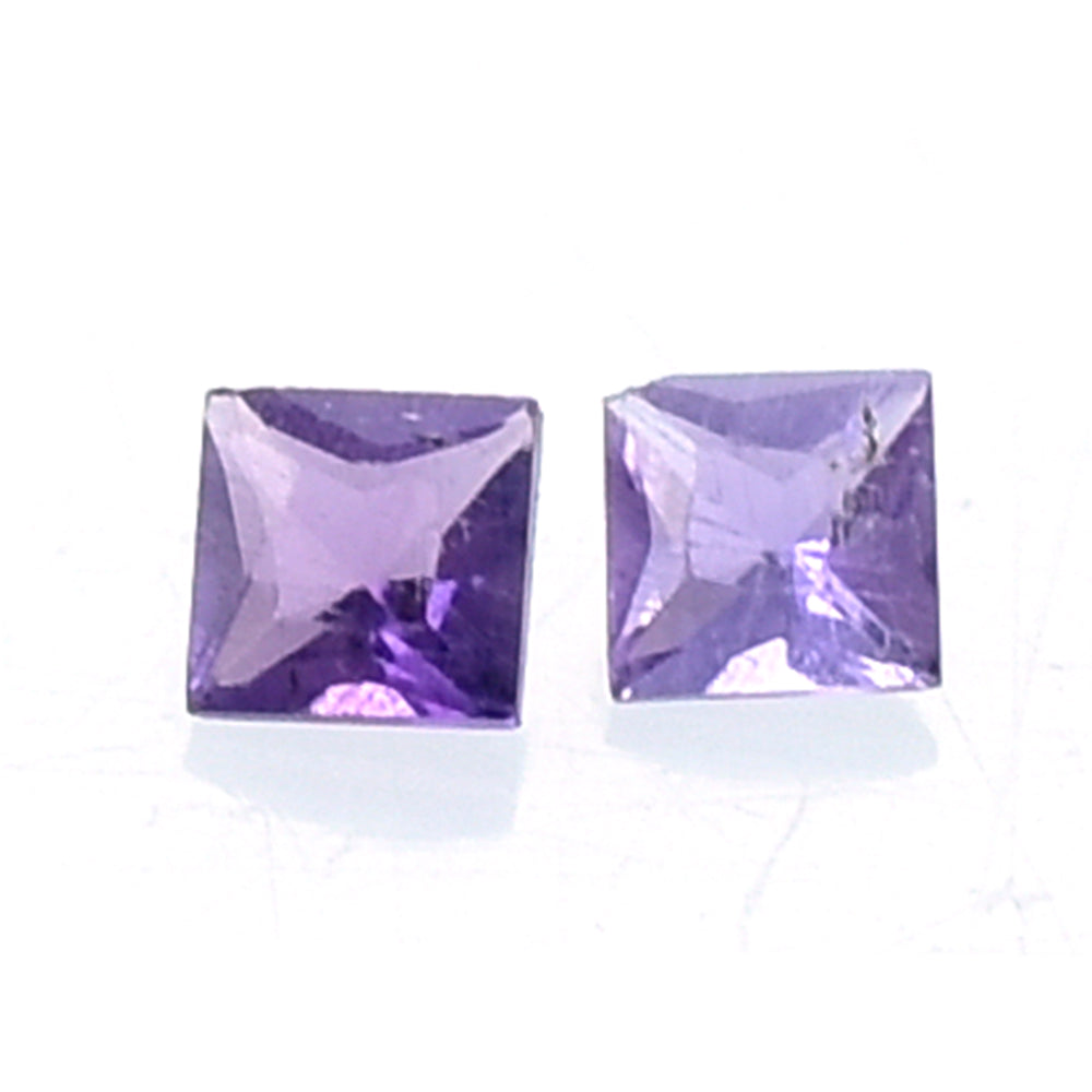 AFRICAN AMETHYST PRINCESS CUT SQUARE 1.25MM 0.01 Cts.