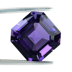 AFRICAN AMETHYST ASSCHER CUT SQUARE-OCTAGON (AAA) 16MM 16.35 Cts.