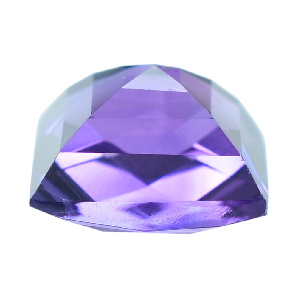 AFRICAN AMETHYST CHECKER CUT SQUARE 10MM 4.75 Cts.