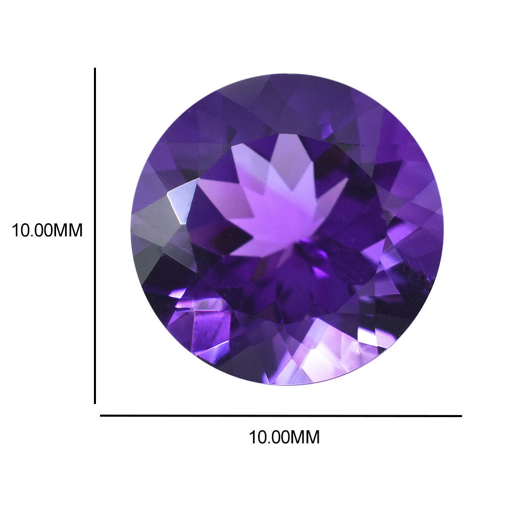 AMETHYST AFRICAN ROUND CUT (AAA/CLEAN) 10.00X10.00 MM  3.14Cts