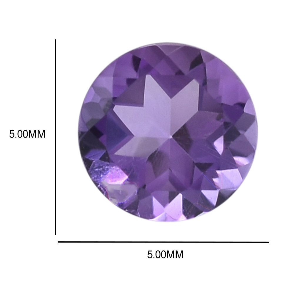 AMETHYST AFRICAN ROUND CUT (AA/CLEAN) 5.00X5.00 MM 0.43 Cts
