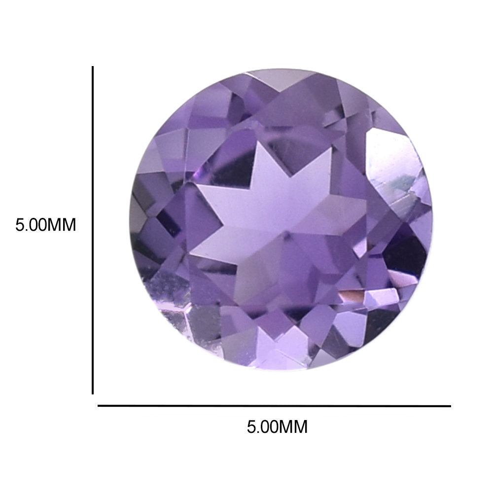 AMETHYST AFRICAN ROUND CUT (A/CLEAN) 5.00X5.00 MM 0.43 Cts