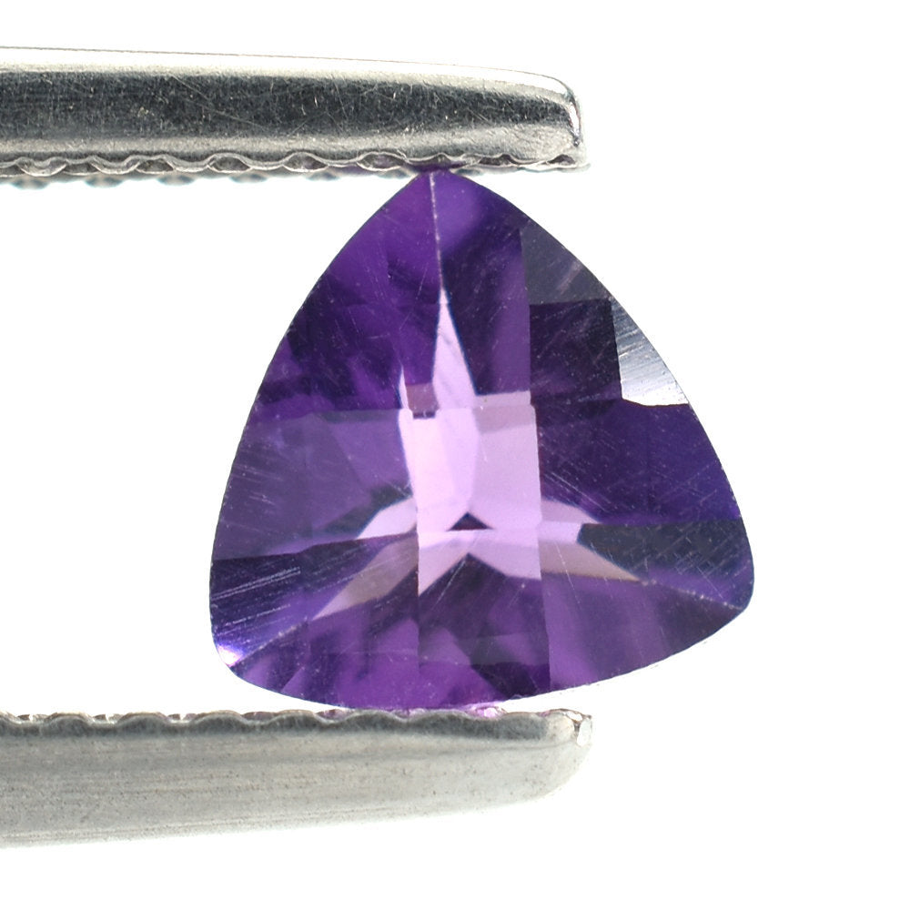AMETHYST AFRICAN TRILLION CHECKER (AAA/VSI) 6.00X6.00 MM 0.59 Cts
