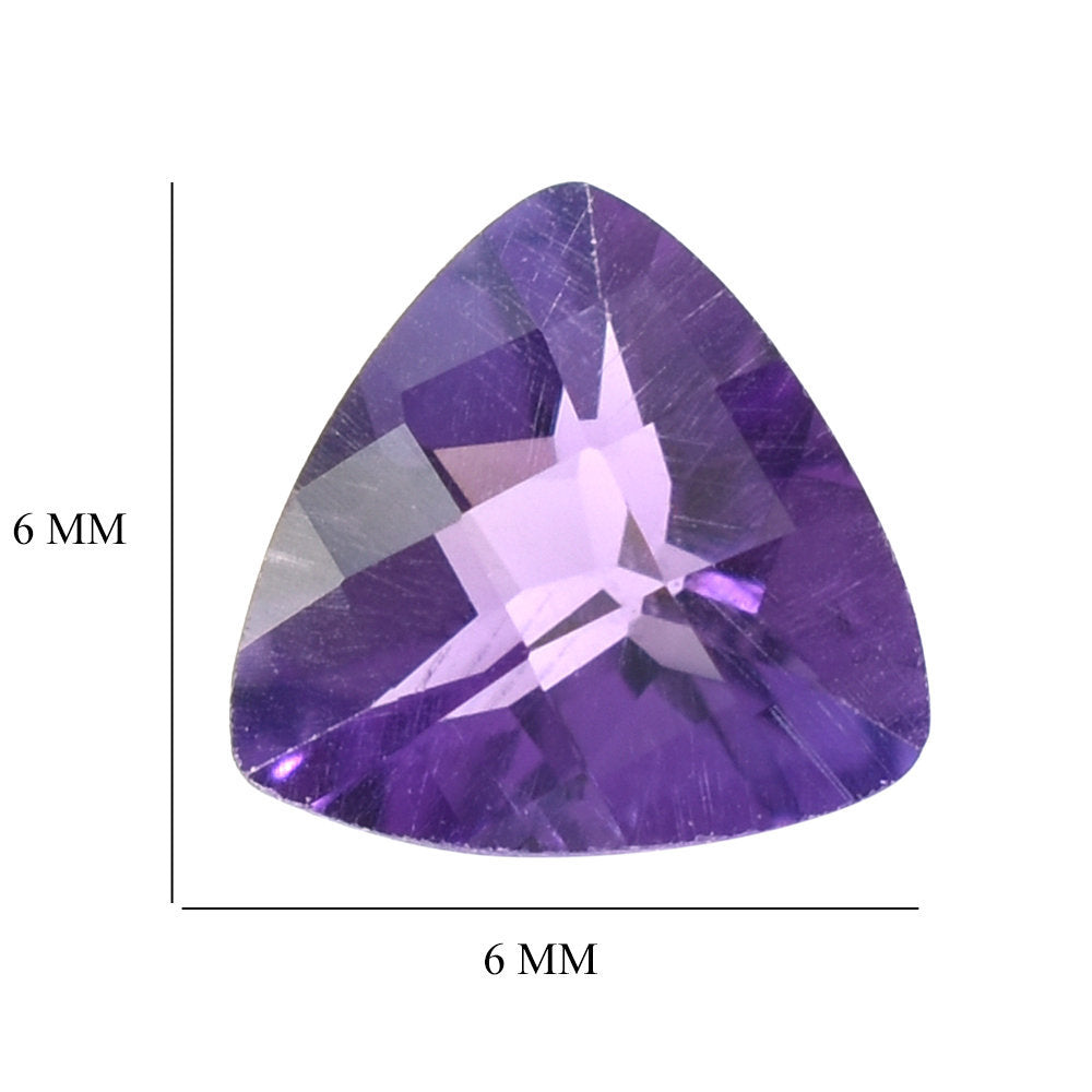 AMETHYST AFRICAN TRILLION CHECKER (AAA/VSI) 6.00X6.00 MM 0.59 Cts