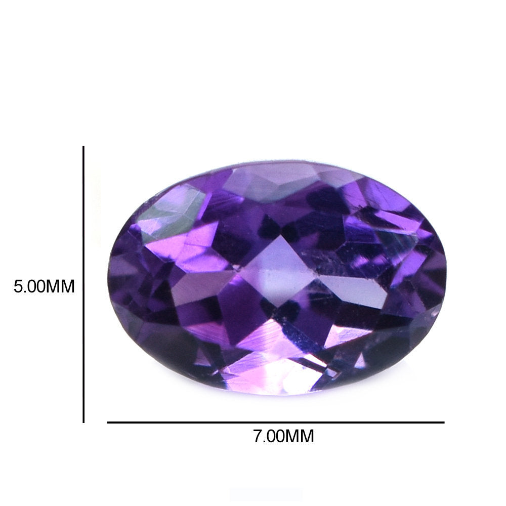 AFRICAN AMETHYST CUT OVAL (AAA\SI) 7.00X5.00 MM 0.69 Cts.