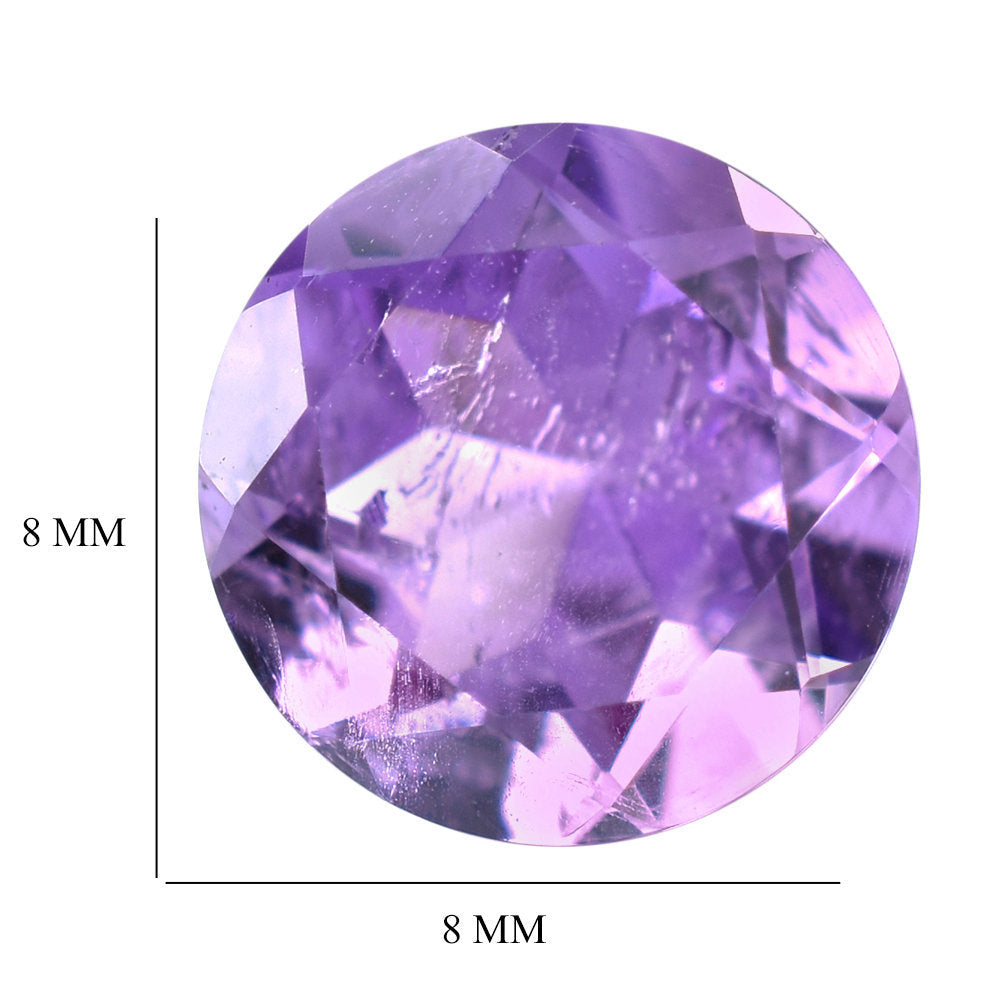 AMETHYST AFRICAN ROUND CUT (AA/SI) 8.00X8.00 MM 1.75 Cts