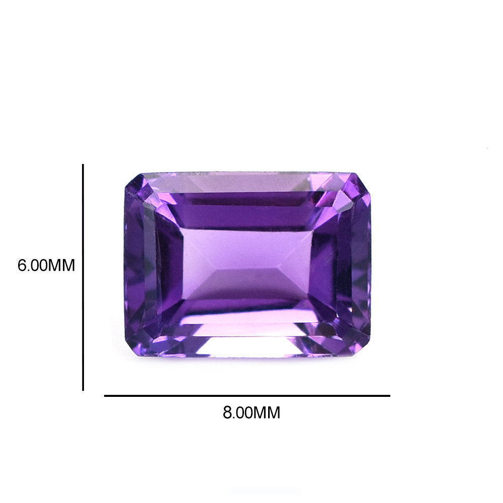 AFRICAN AMETHYST CUT OCTAGON (AAA\SI) 8.00X6.00 MM 1.00 Cts.