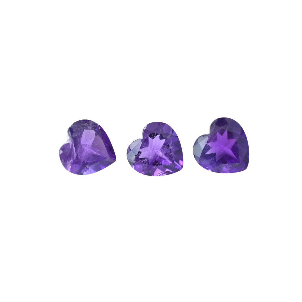AMETHYST AFRICAN HEART CUT (AAA/HI) 7.00X7.00 MM 1.10 Cts
