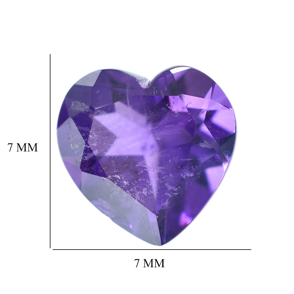 AMETHYST AFRICAN HEART CUT (AAA/HI) 7.00X7.00 MM 1.10 Cts