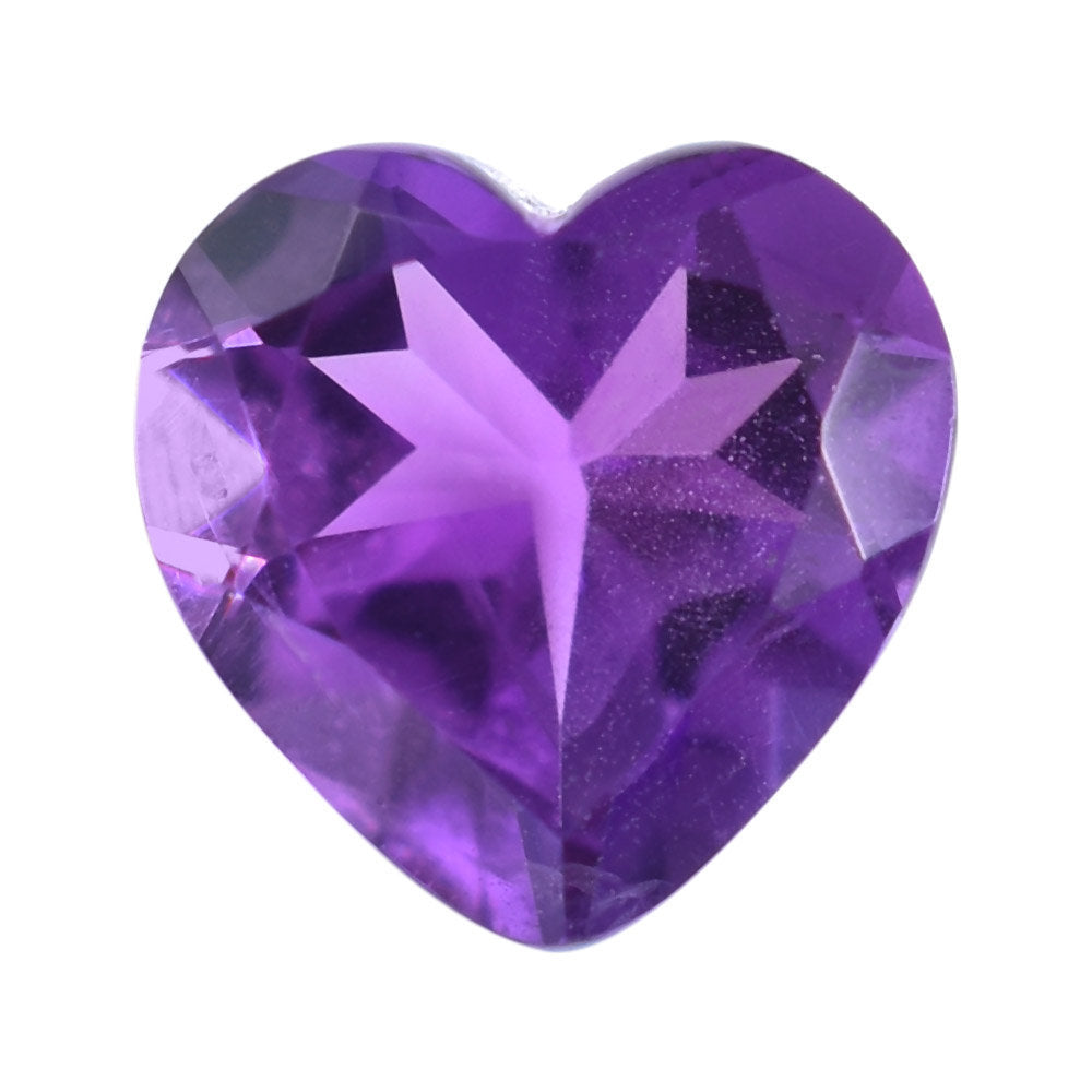 AMETHYST AFRICAN HEART CUT (AA/SI) 7.00X7.00 MM 0.98 Cts