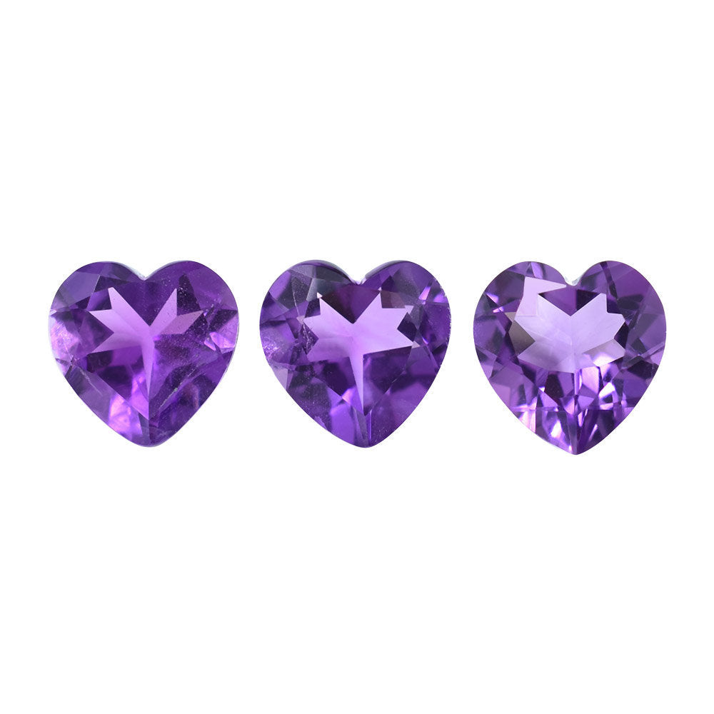 AMETHYST AFRICAN HEART CUT (AA/SI) 7.00X7.00 MM 0.98 Cts