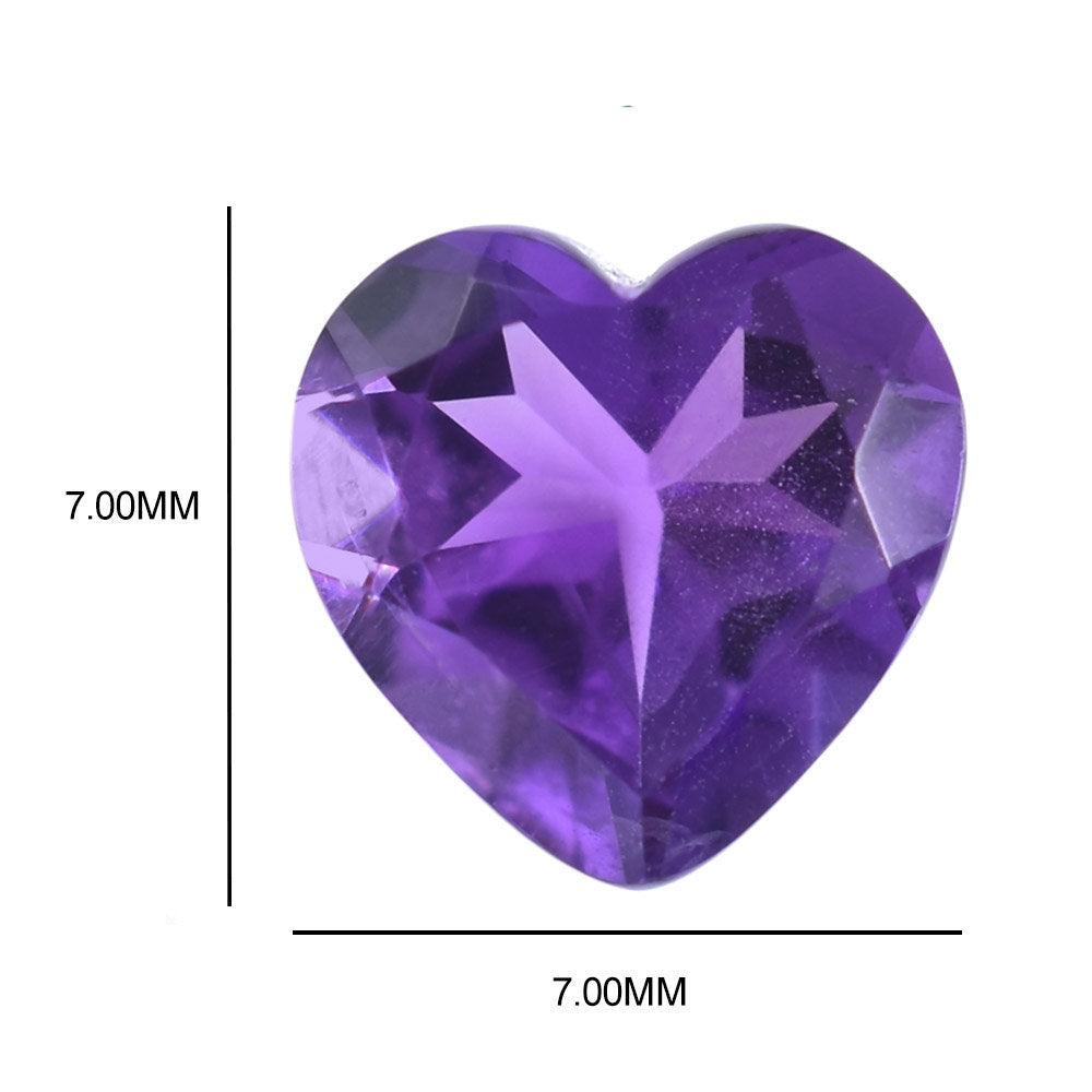 AMETHYST AFRICAN HEART CUT (AA/SI) 7.00X7.00 MM 0.98 Cts