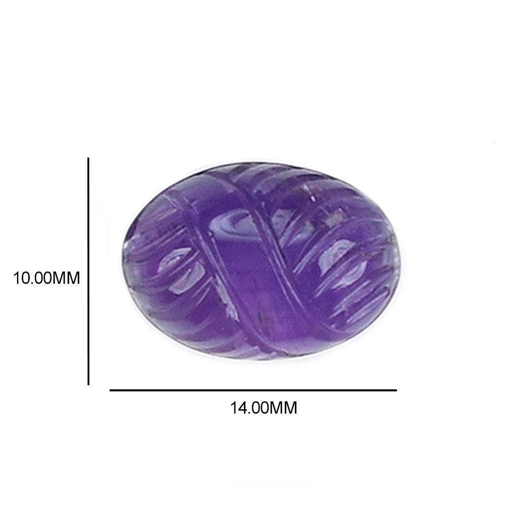 AFRICAN AMETHYST CARVING CAB OVAL (AA\HI) 14.00X10.00 MM 6.15 Cts.