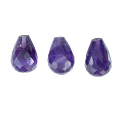 AFRICAN AMETHYST CHECKER DROP (AAA\SI) 10.00X7.00 MM (H/D_0.75_*_RD) 3.43 Cts.