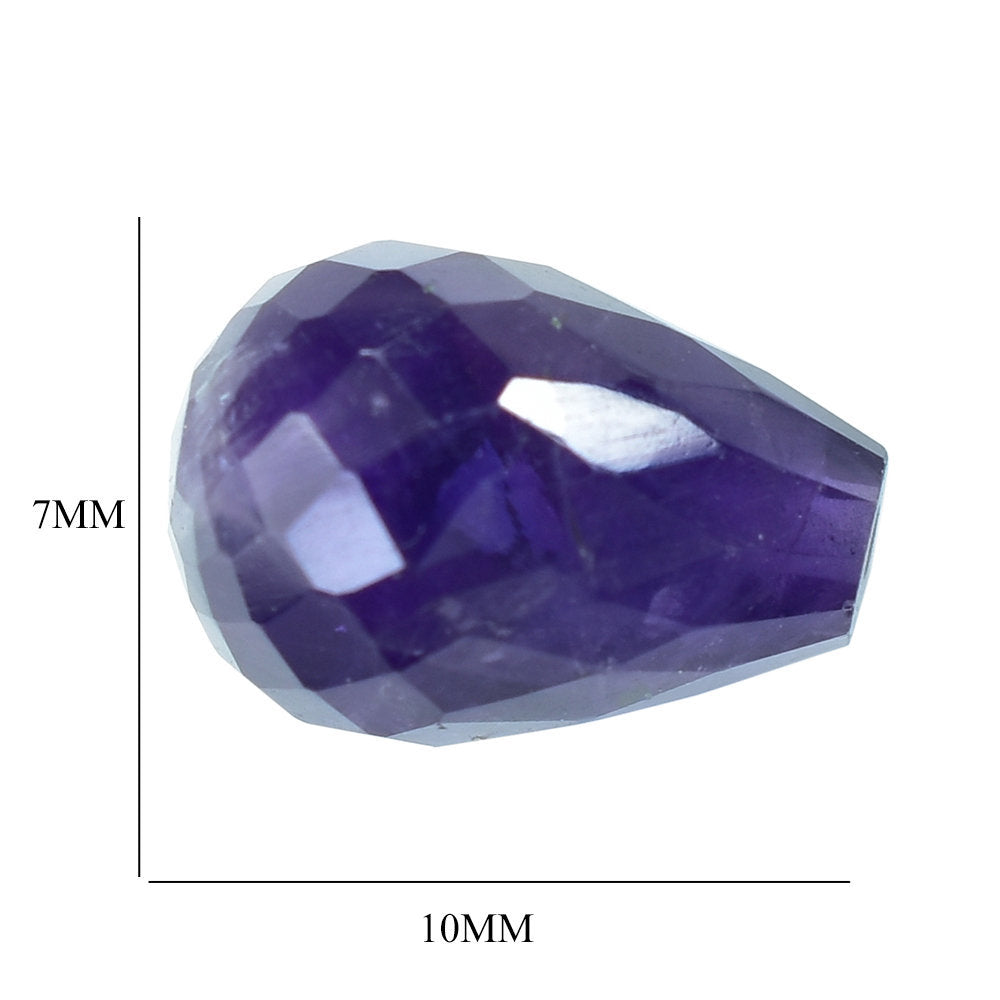 AFRICAN AMETHYST CHECKER DROP (AAA\SI) 10.00X7.00 MM (H/D_0.75_*_RD) 3.43 Cts.