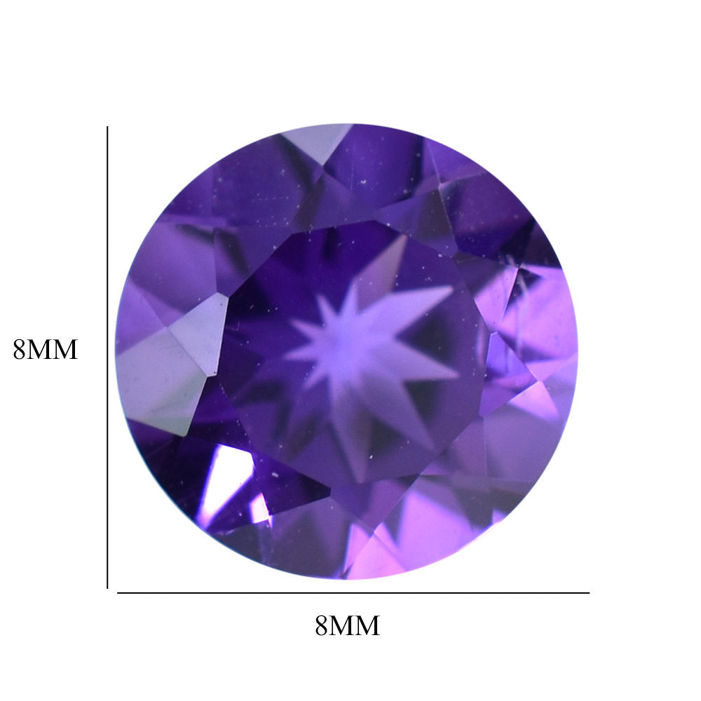 AMETHYST AFRICAN ROUND CUT (AAA/SI) 8.00X8.00 MM 1.58 Cts
