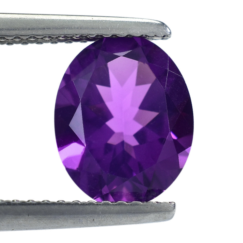 AMETHYST AFRICAN OVAL CUT (AAA/CLEAN) 10.00X8.00 MM 2.28 Cts
