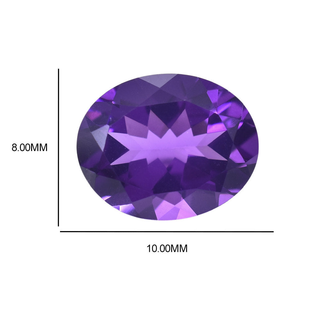 AMETHYST AFRICAN OVAL CUT (AAA/CLEAN) 10.00X8.00 MM 2.28 Cts